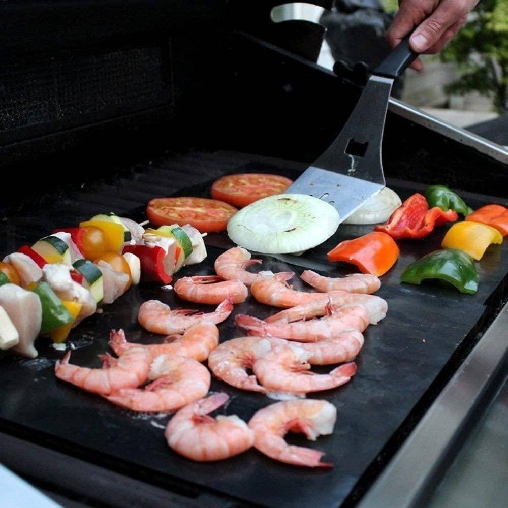 Grillnetz Antihaft-Grillmatte Schwarz 5er-Pack