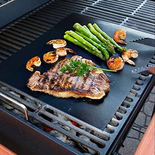 Grillnetz Antihaft-Grillmatte Schwarz 5er-Pack