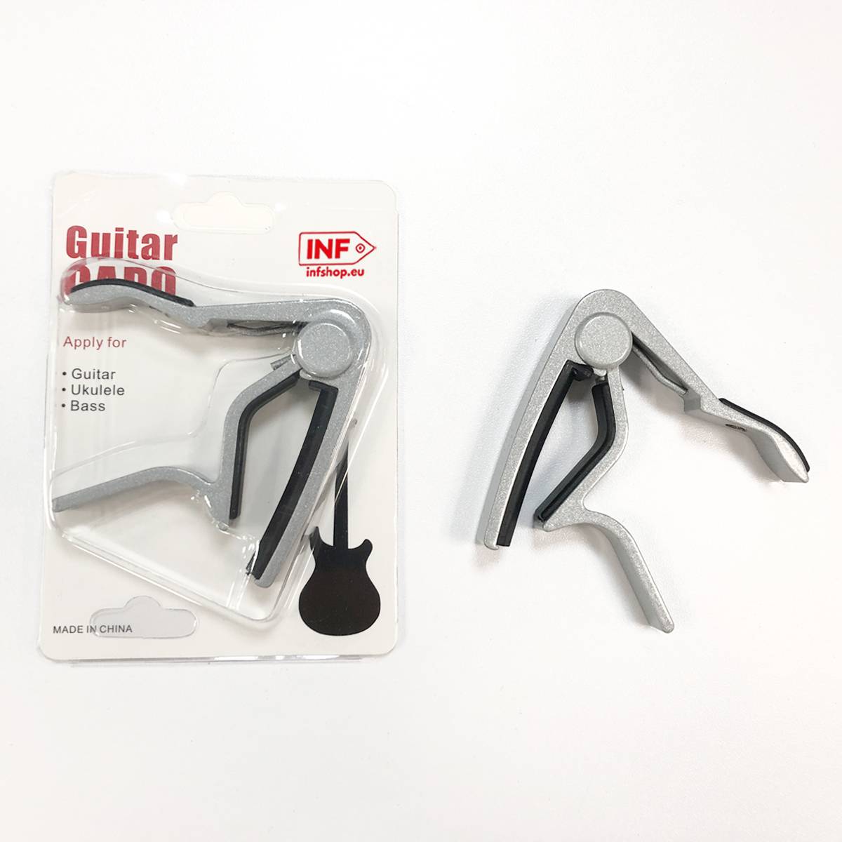 Gitarren-Kapodaster aus Aluminiumlegierung für Akustikgitarren Silver