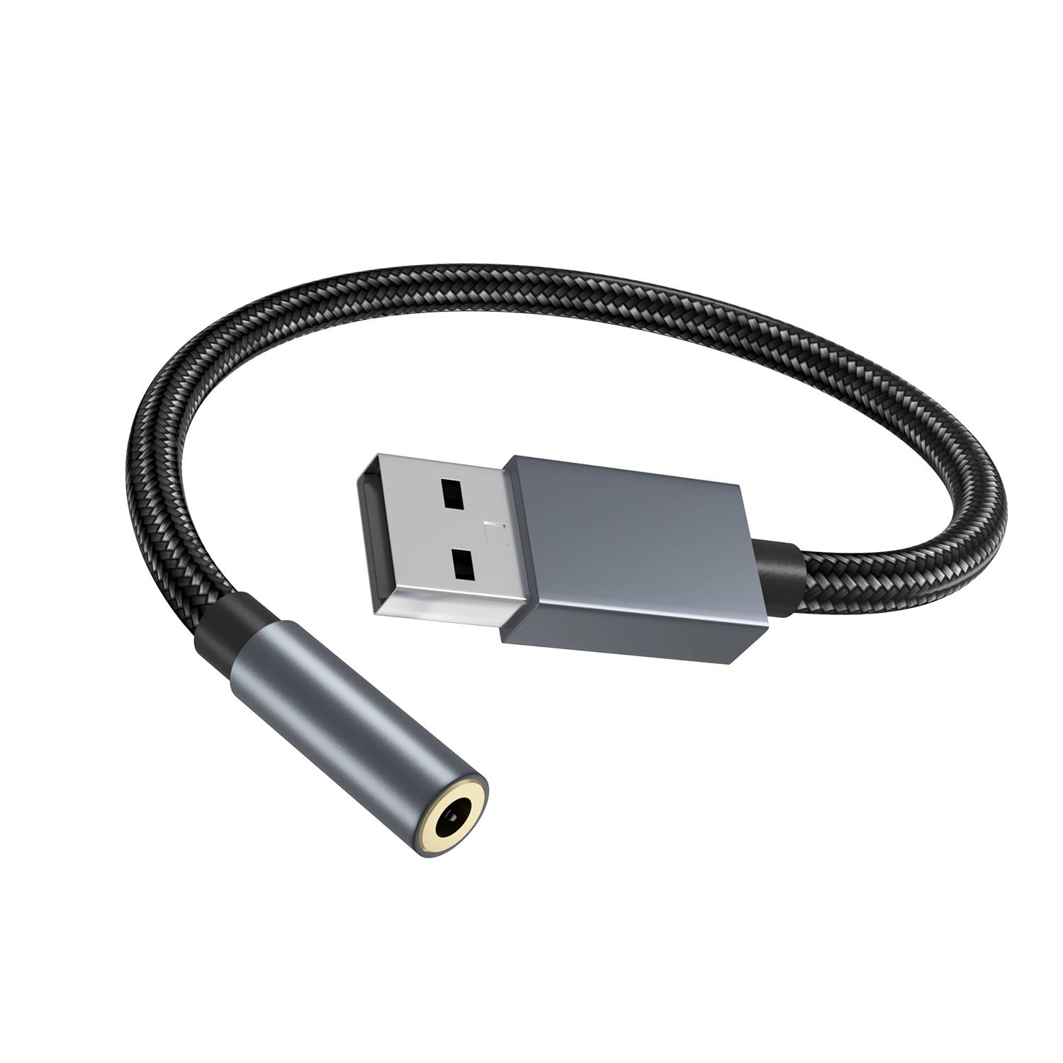 USB (Stecker) auf 3,5 mm (Buchse) Audioadapter Grey