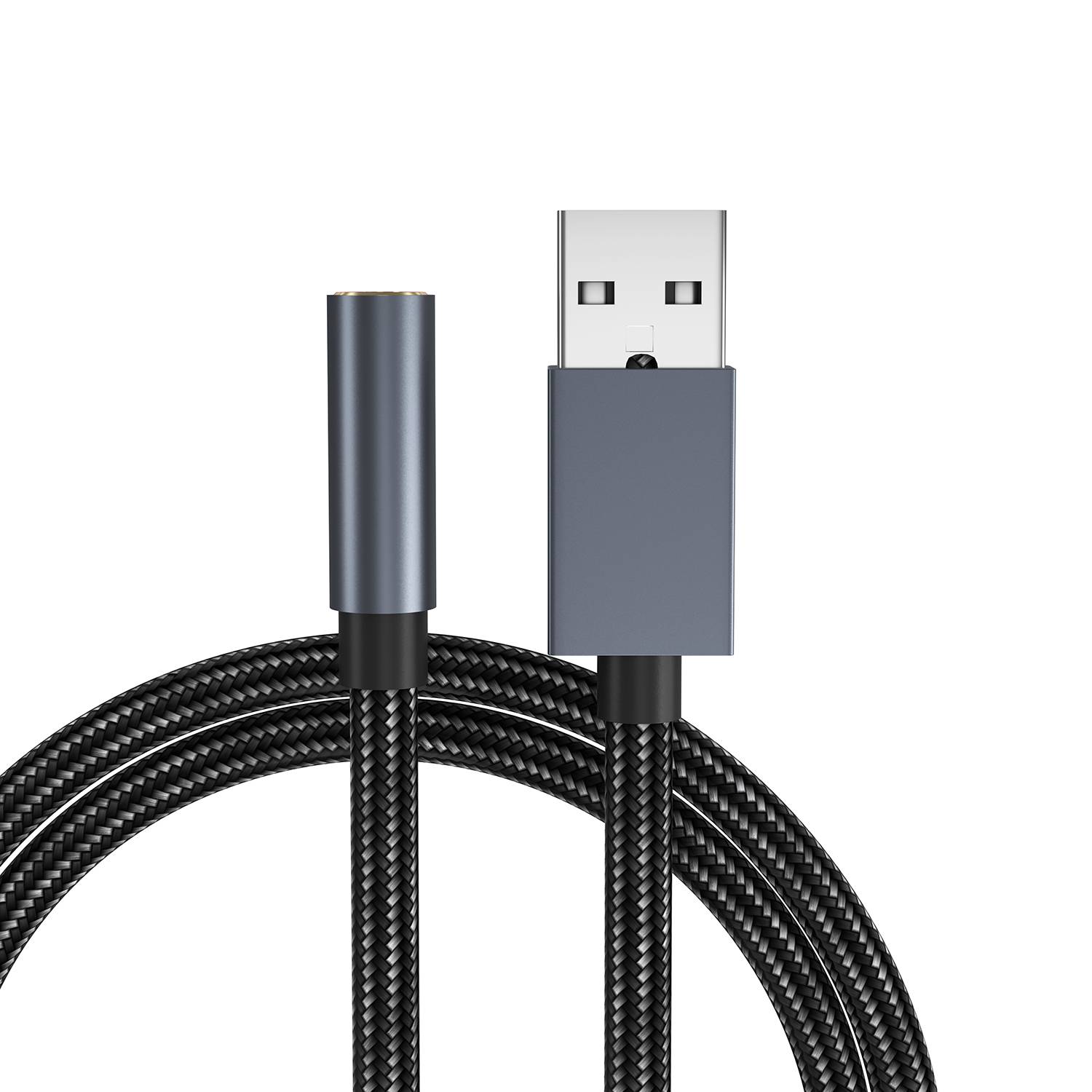 USB (Stecker) auf 3,5 mm (Buchse) Audioadapter Grey