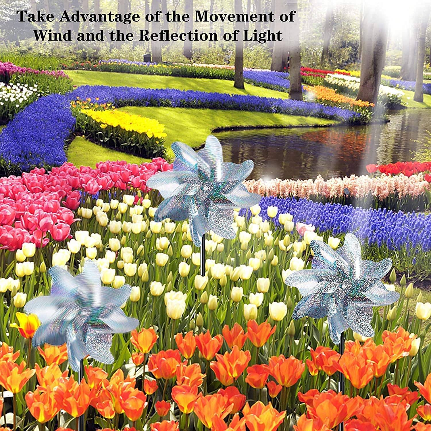 Windspinner / Reflektierende Vogelscheuchen 10-Pack