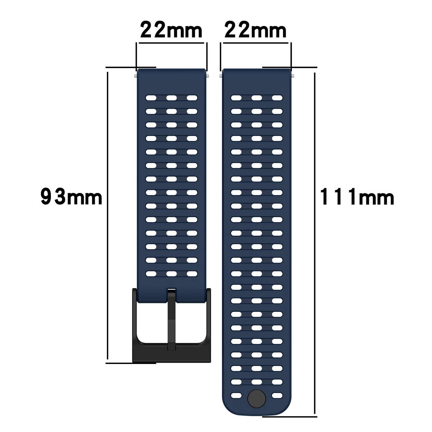 Silikonarmband für die Sportuhr der Suunto Vertical 9 Peak-Serie DarkBlue