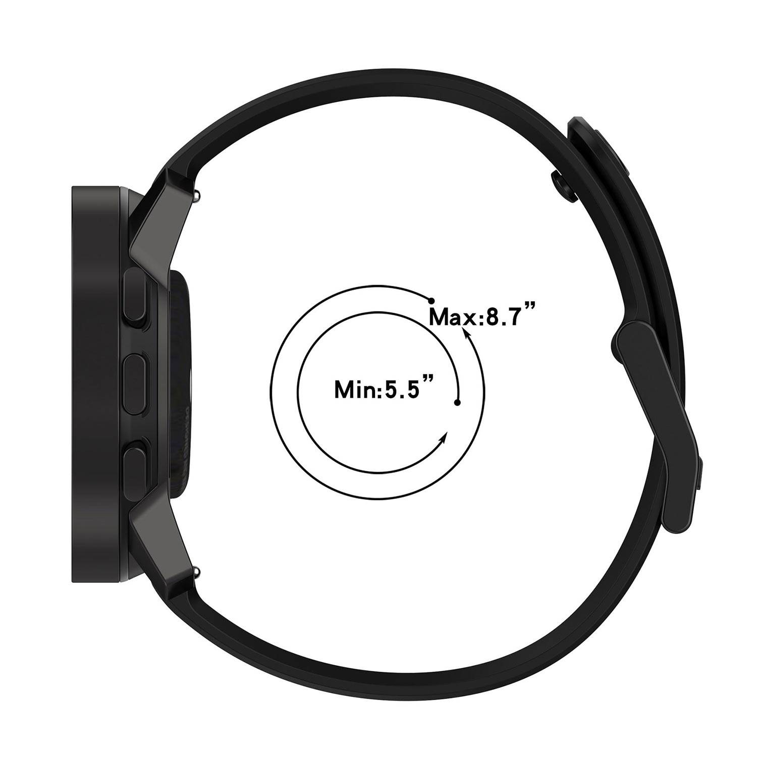 Silikonarmband für die Sportuhr der Suunto Vertical 9 Peak-Serie DarkBlue