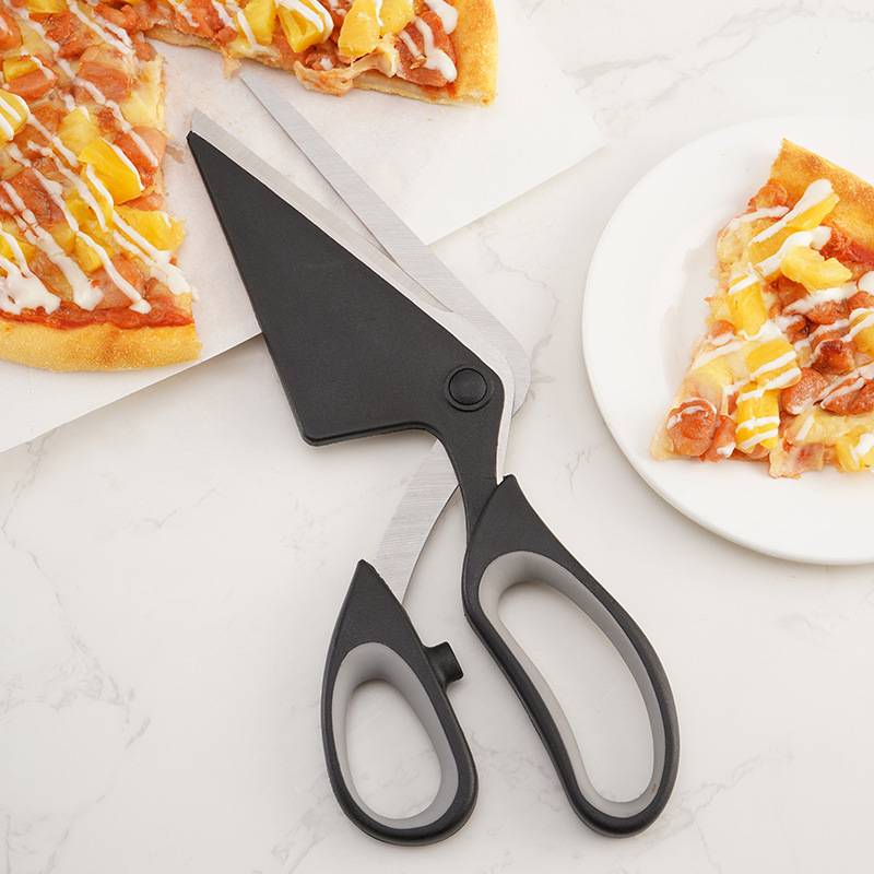 Pizzaschere aus Edelstahl mit Spatel
