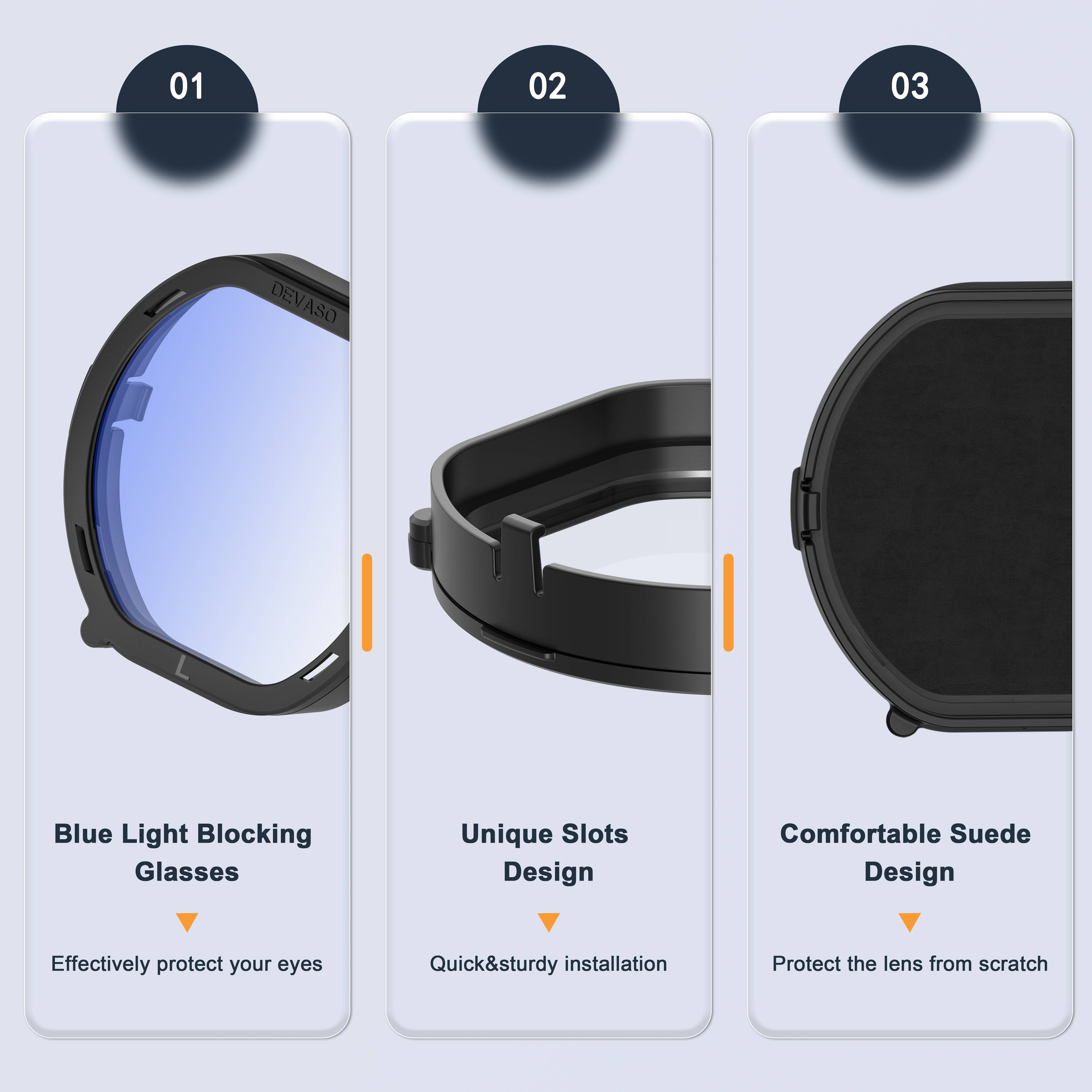 DEVASO Kratzfreie Schutzringhülle für PS VR2 Headset