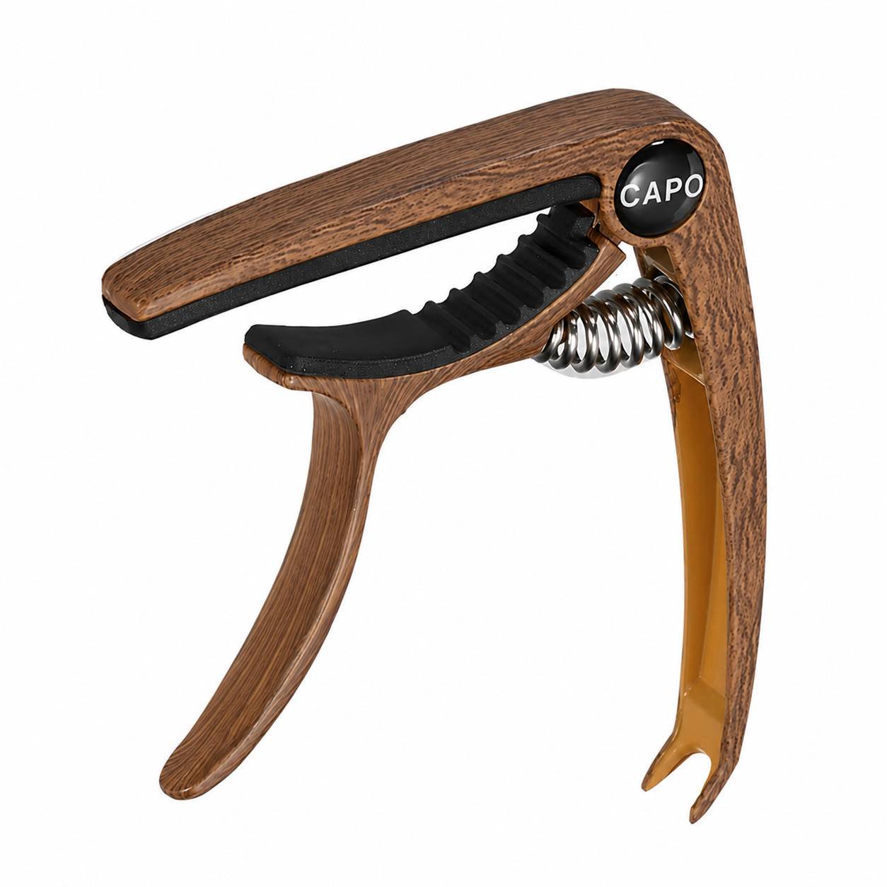 Gitarren-Kapodaster aus Zinklegierung für Akustikgitarren Dark wood color