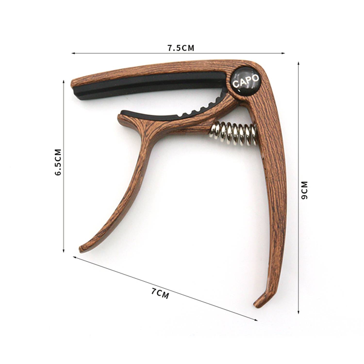 Gitarren-Kapodaster aus Zinklegierung für Akustikgitarren Dark wood color