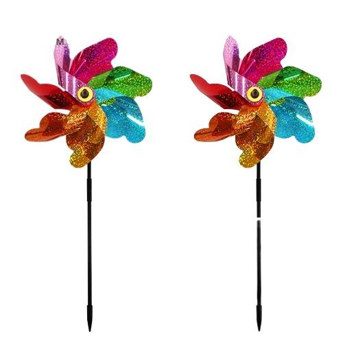 Reflektierende Windräder / Windspiel / Vogelscheuche 2er-Pack MultiColor