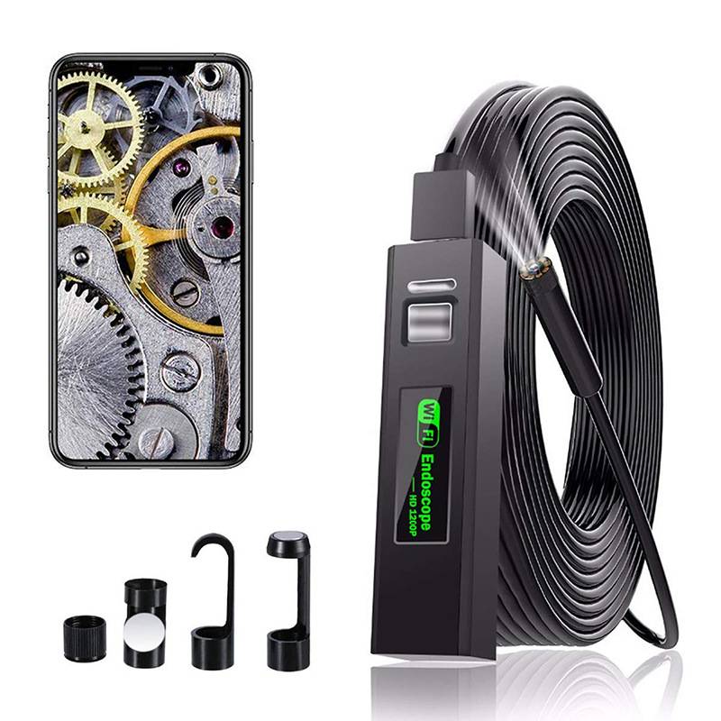 Kabellose wasserdichte Endoskopkamera 1200P HD IP68 Black 1m
