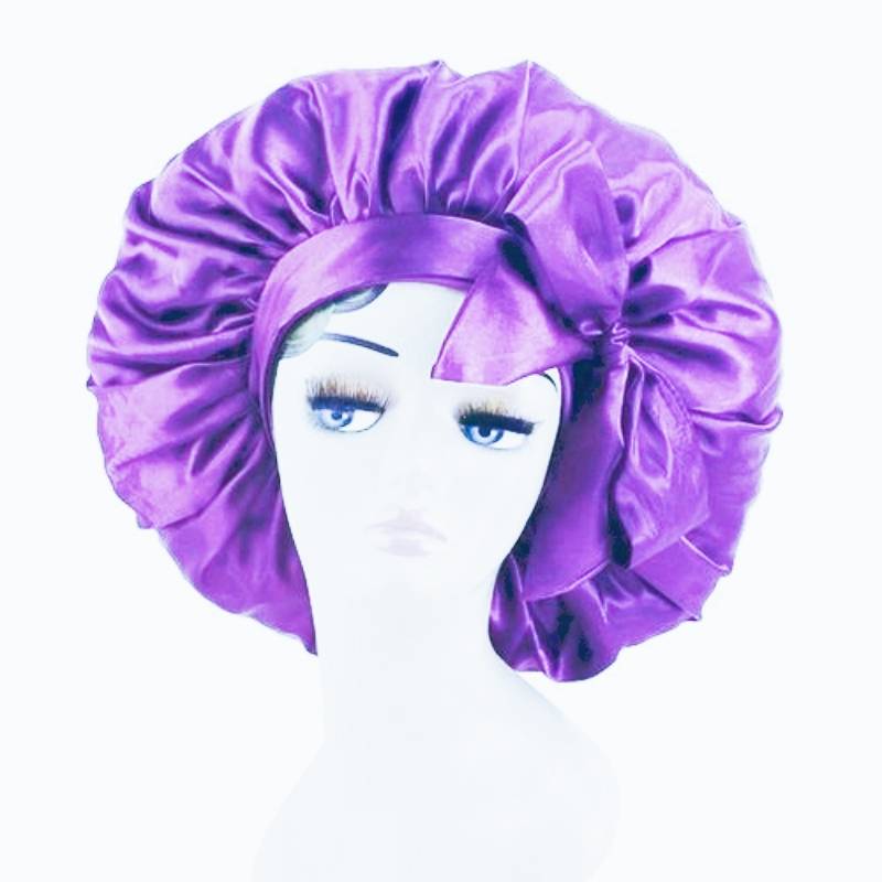 Schlafmütze / Nachtmütze aus seide Purple