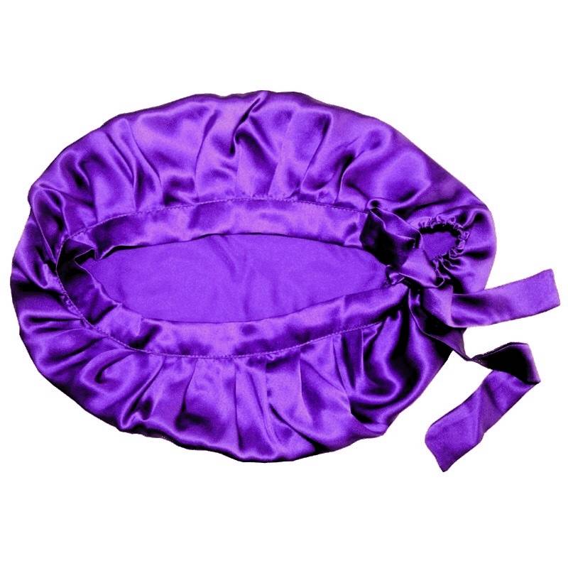 Schlafmütze / Nachtmütze aus seide Purple