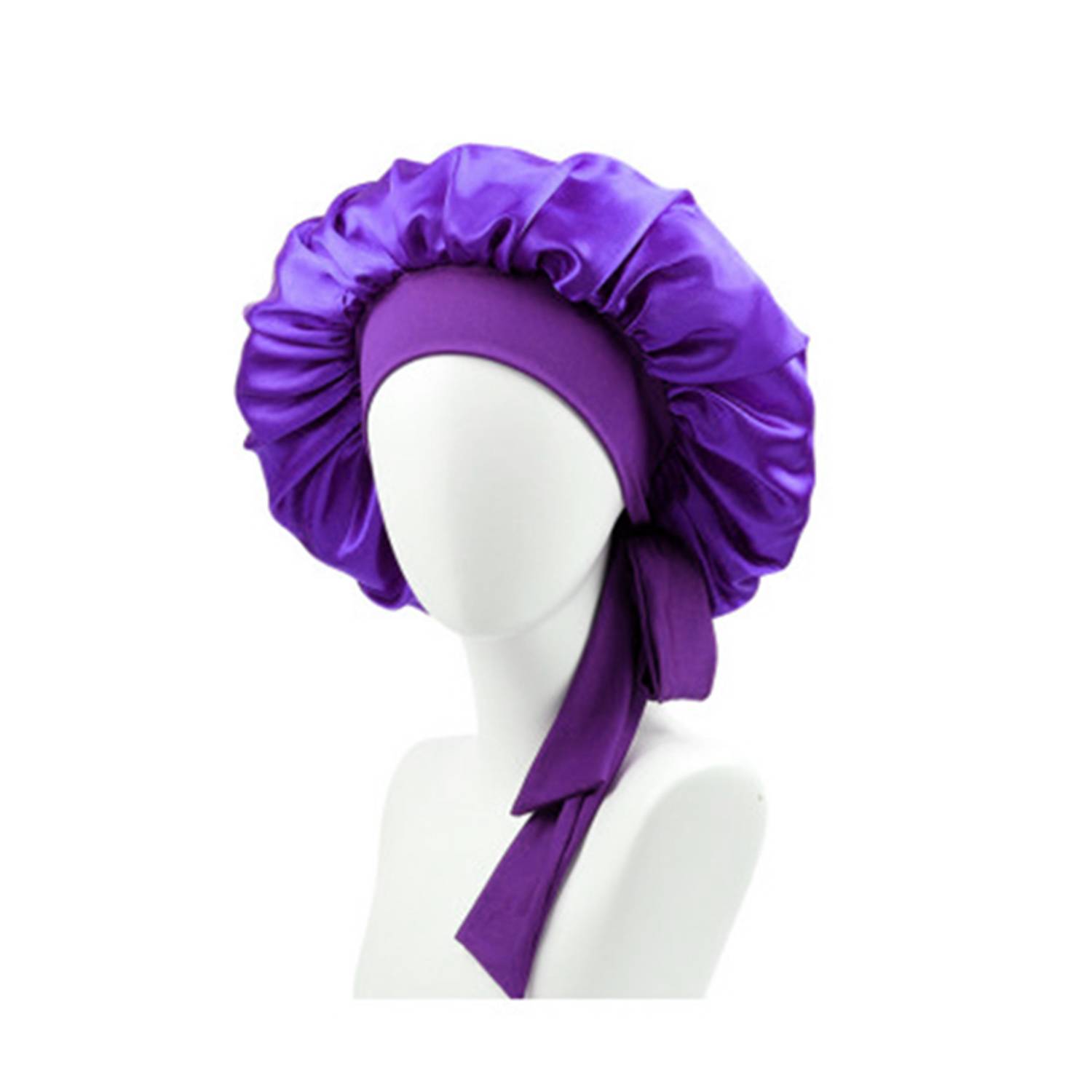 Schlafmütze / Nachtmütze aus seide Purple
