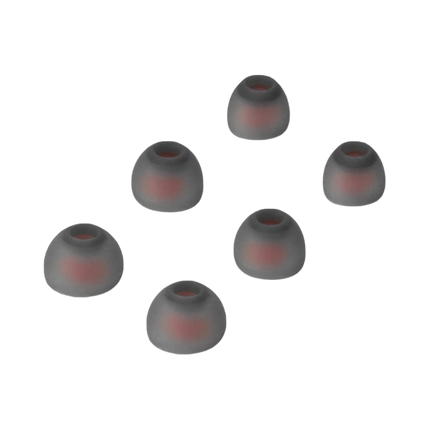 Silikon-Ohrpolster für 4,5–6 mm In-Ear-Kopfhörer, 3 Größen, 18 Paar Grey