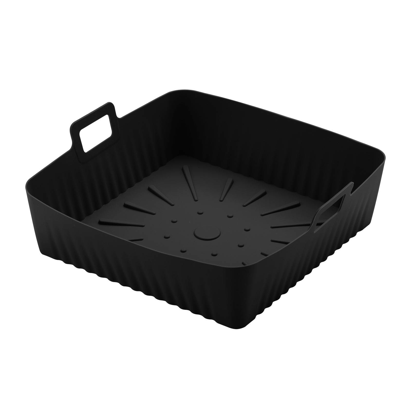 Quadratische Airfryer-Backmatte mit Antihaft-Silikon Black