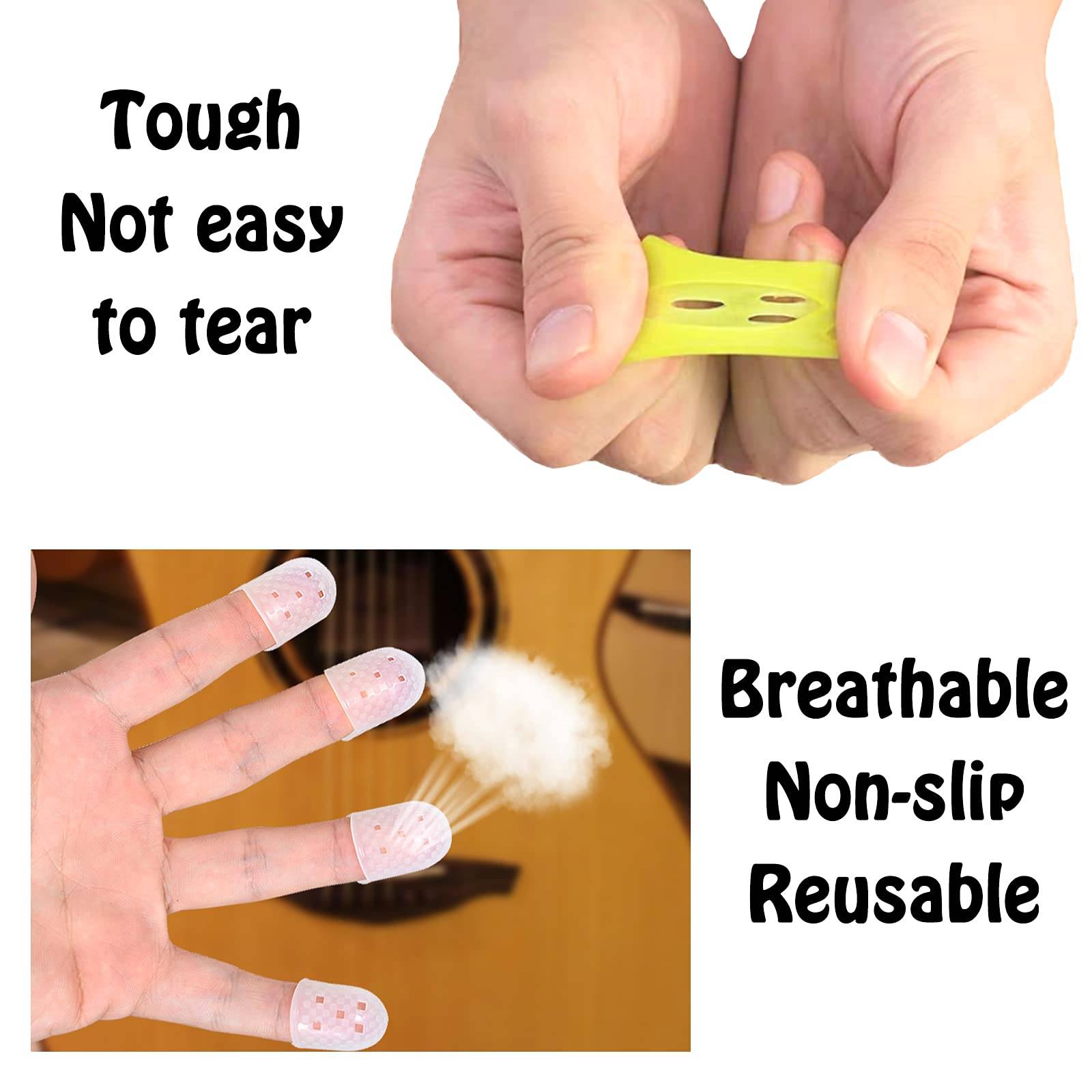 Gitarren-Fingerschutz Silikon 25 Stk Transparent