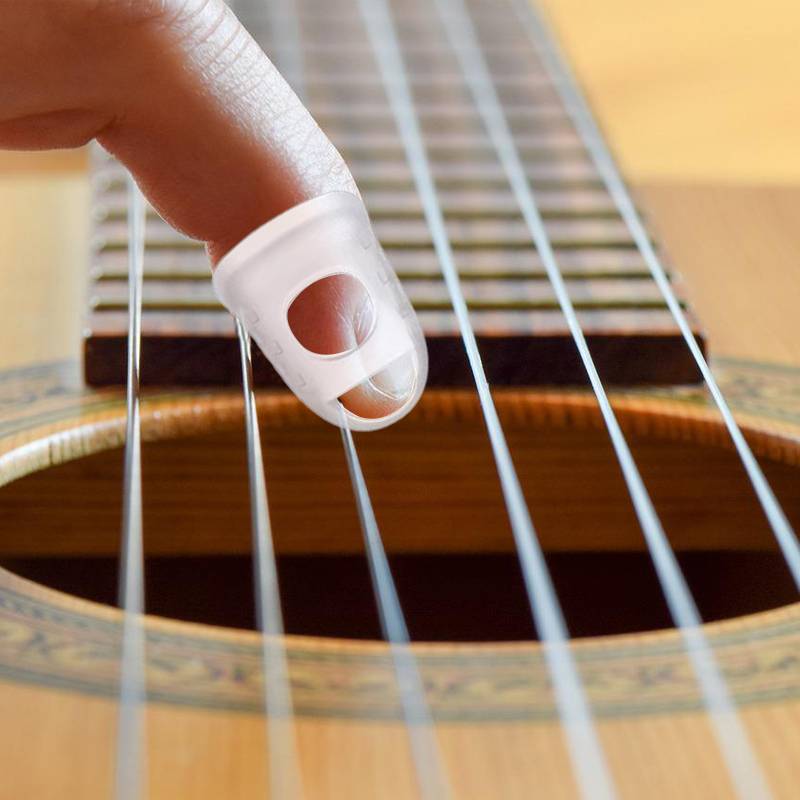 Gitarren-Fingerschutz Silikon 25 Stk Transparent