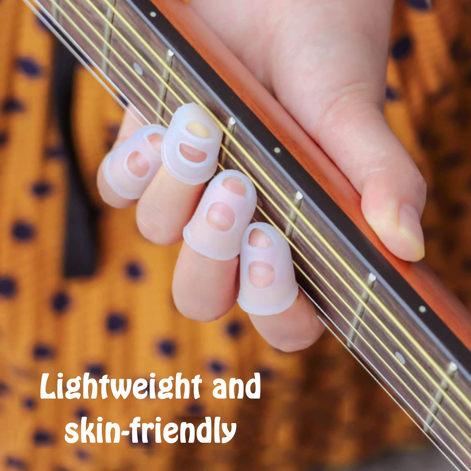 Gitarren-Fingerschutz Silikon 25 Stk Transparent