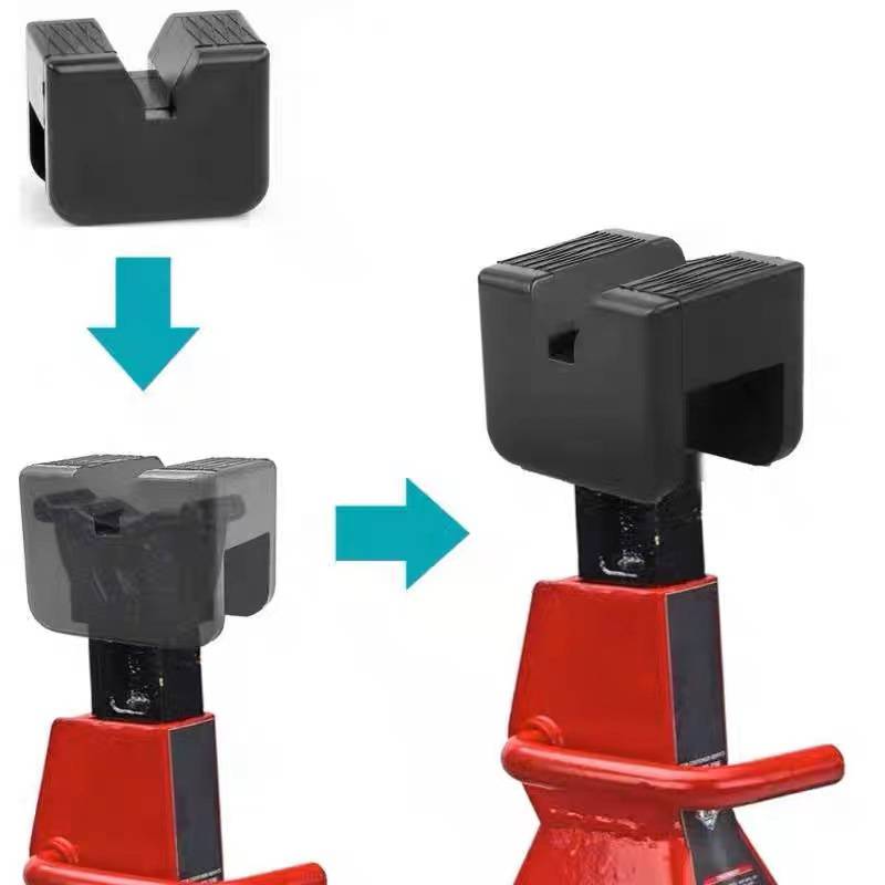 Jack Rubber Pad Anti-Rutsch-Schienenadapter unterstützt schweres Hebewerkzeug Black