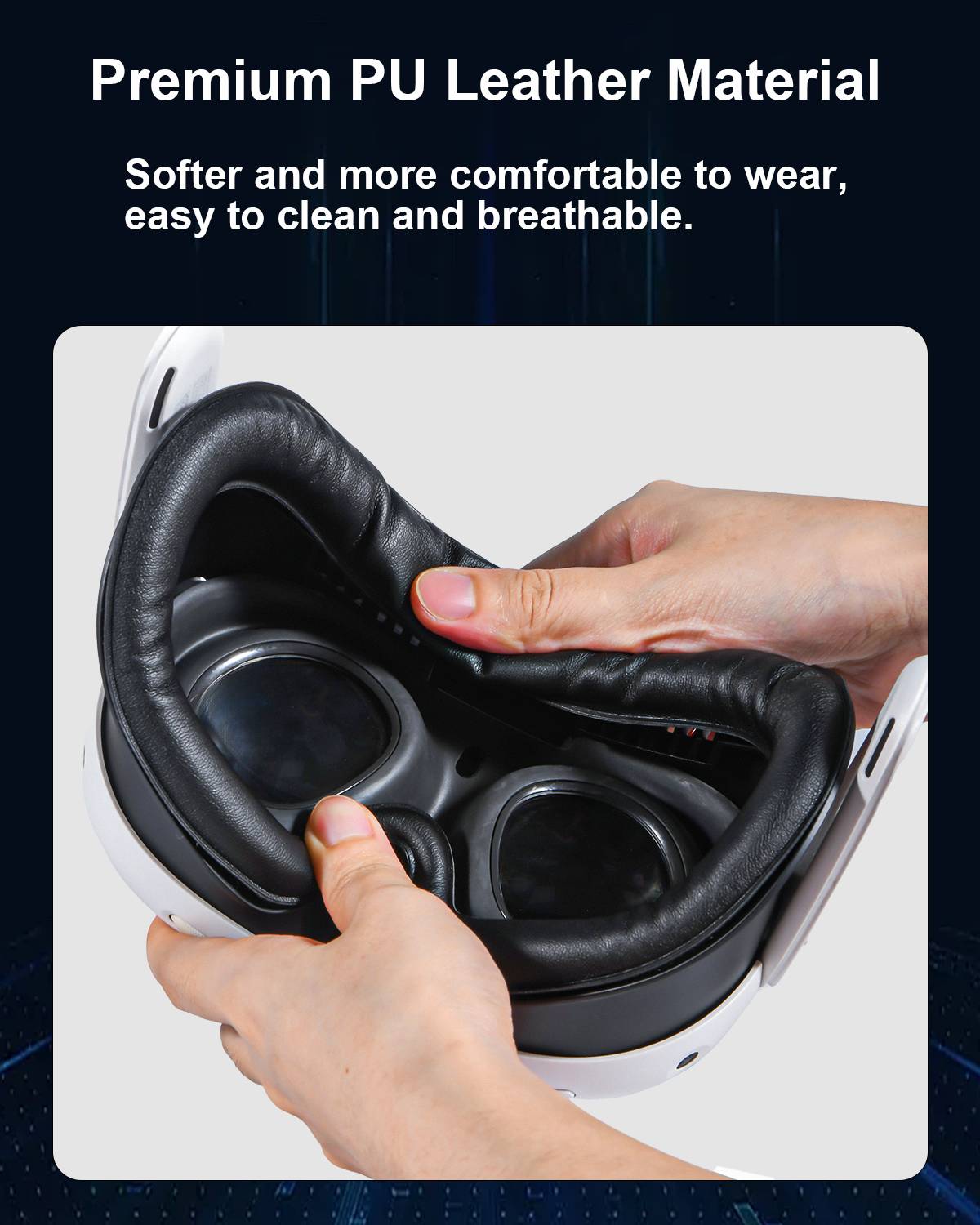 Kühlende Gesichtsmaske für das Meta Quest 3 VR-Headset mit Eisseidenschwamm