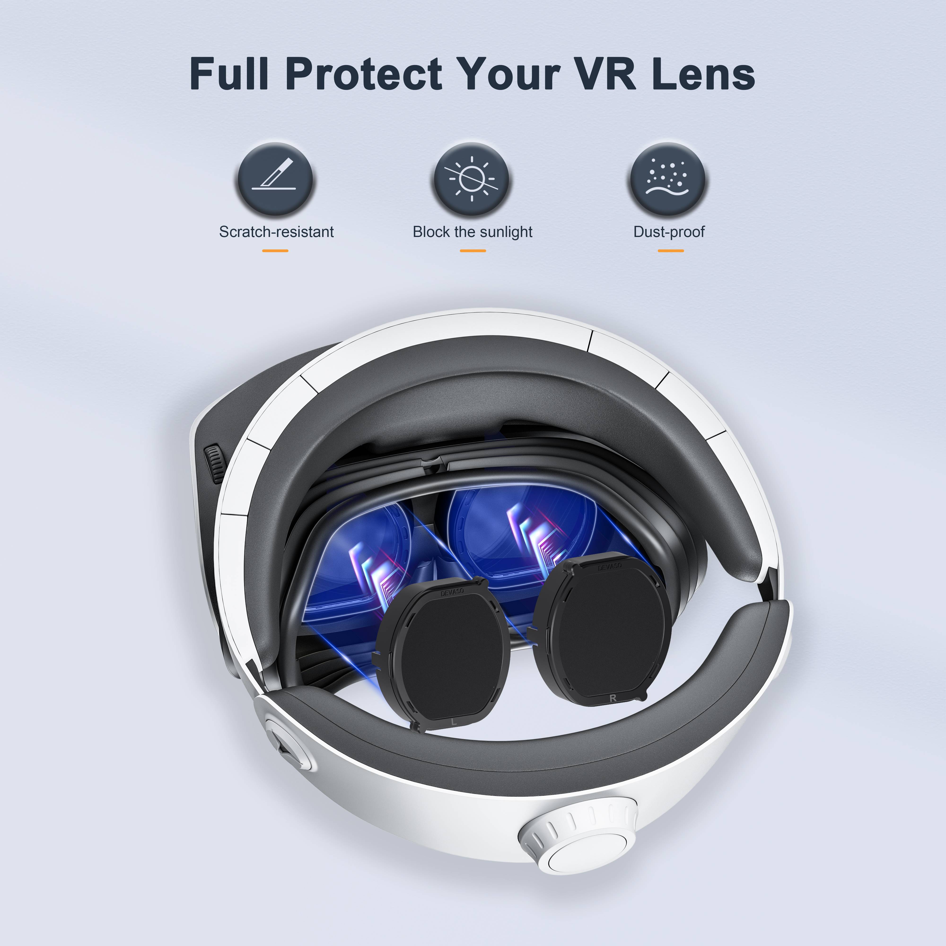 DEVASO PS VR2 Objektivschutz mit Schnellverschluss und magnetischer Befestigung