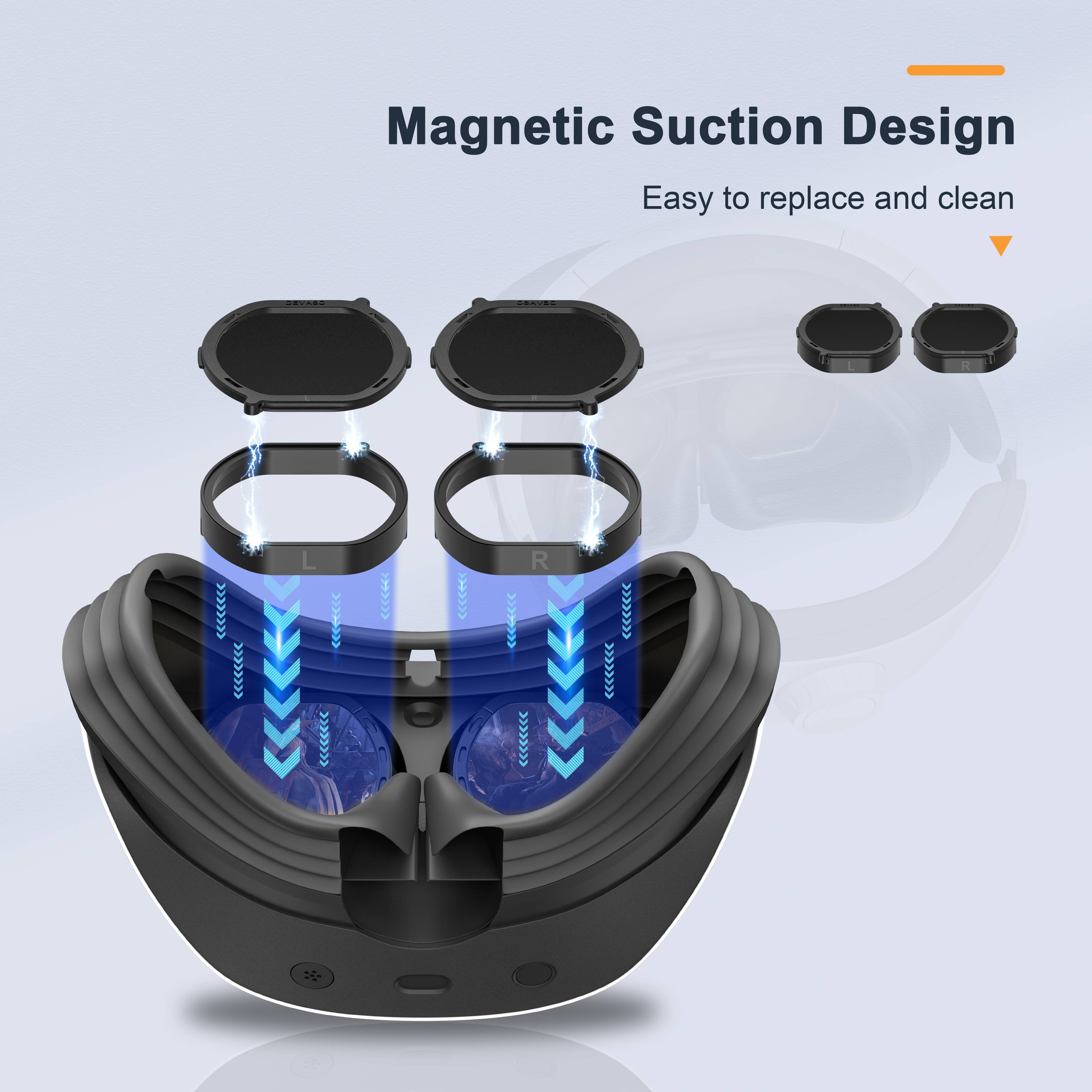 DEVASO PS VR2 Objektivschutz mit Schnellverschluss und magnetischer Befestigung