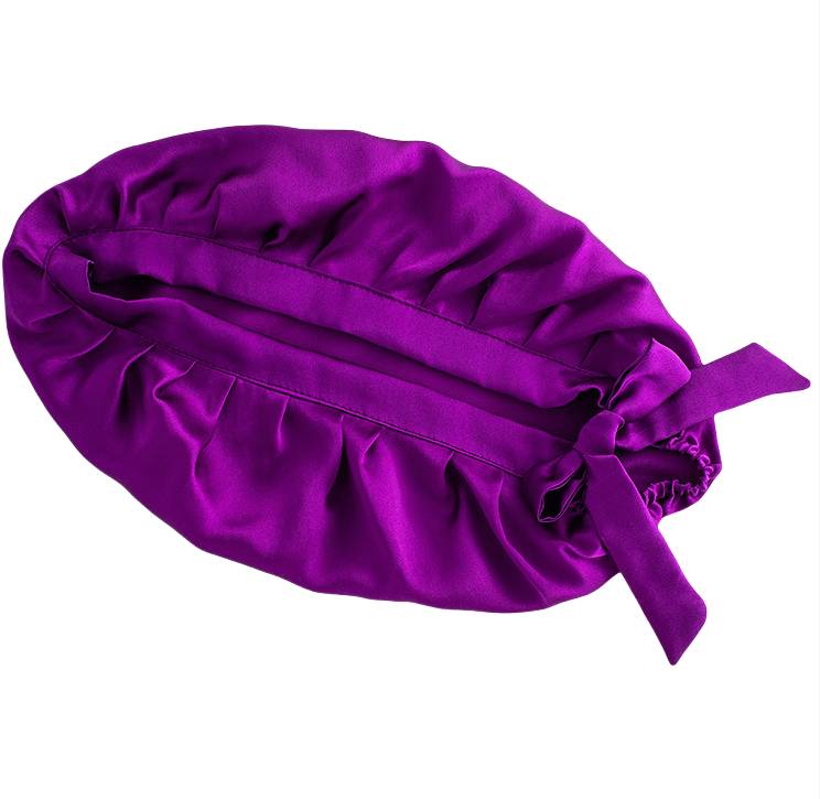 16 Momme Schlafmütze aus seide Purple