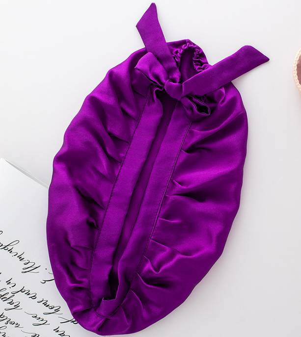 16 Momme Schlafmütze aus seide Purple