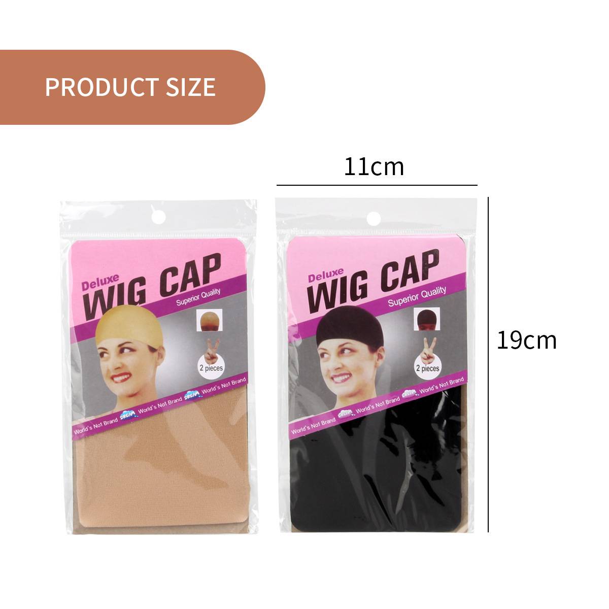 Perückengriffe für Damen, 4er-Pack Black