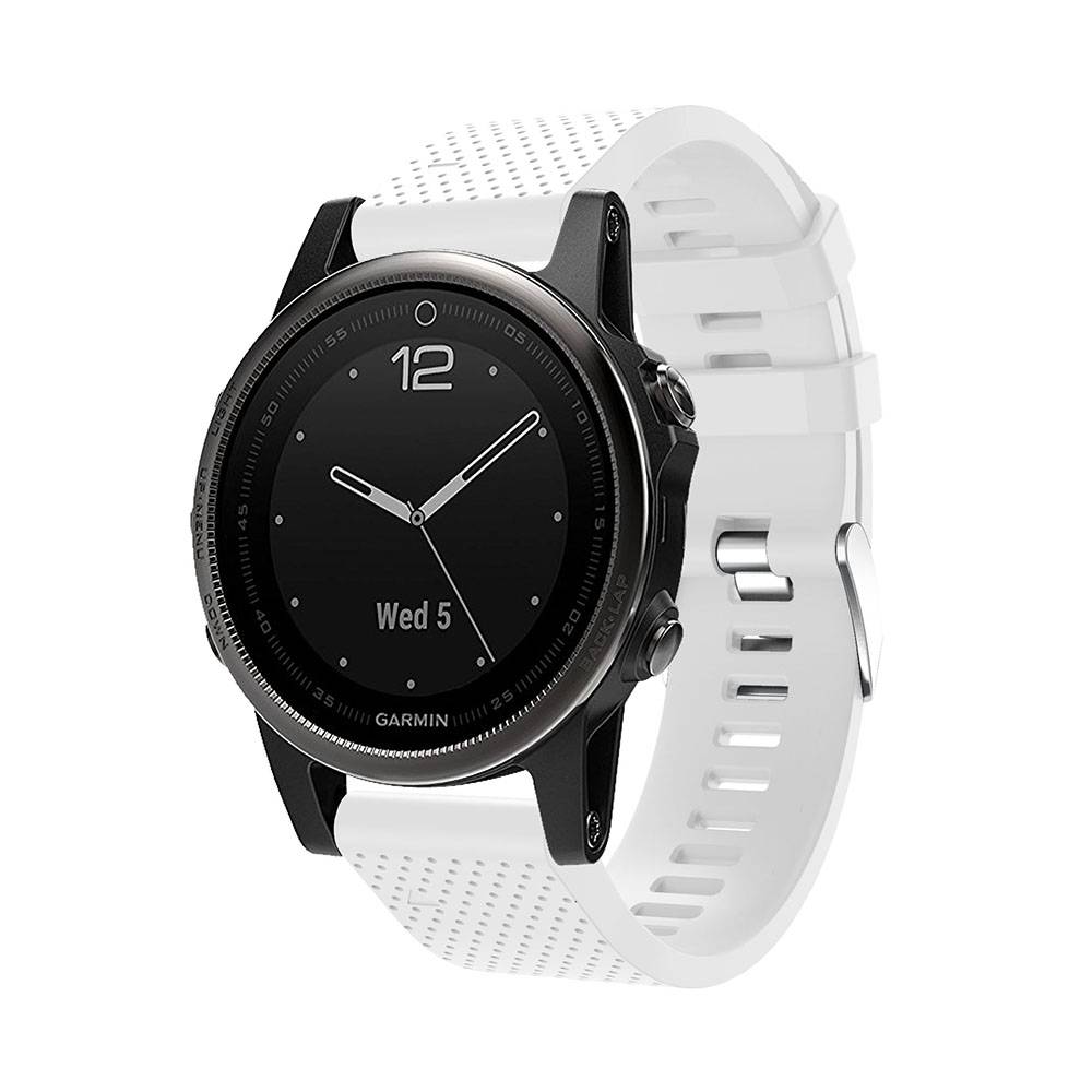 Silikon-Uhrenarmband für Garmin Fenix 5S Plus White