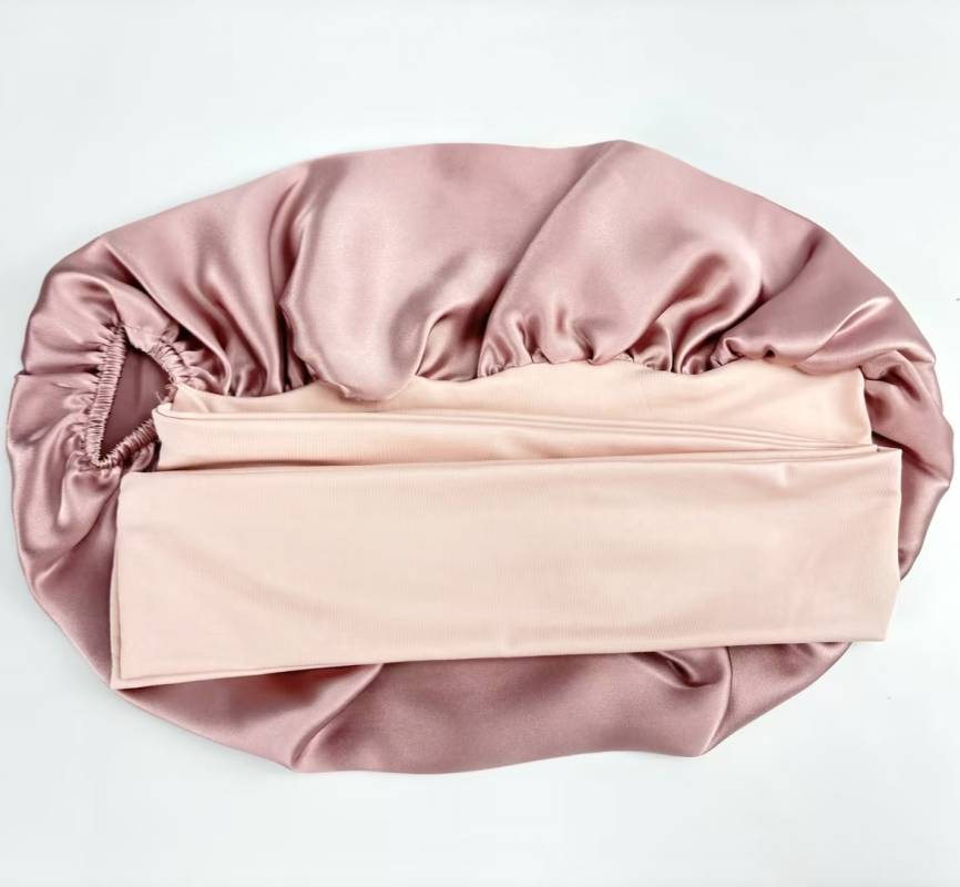 Nachtmütze Schlafmütze aus seide Pink