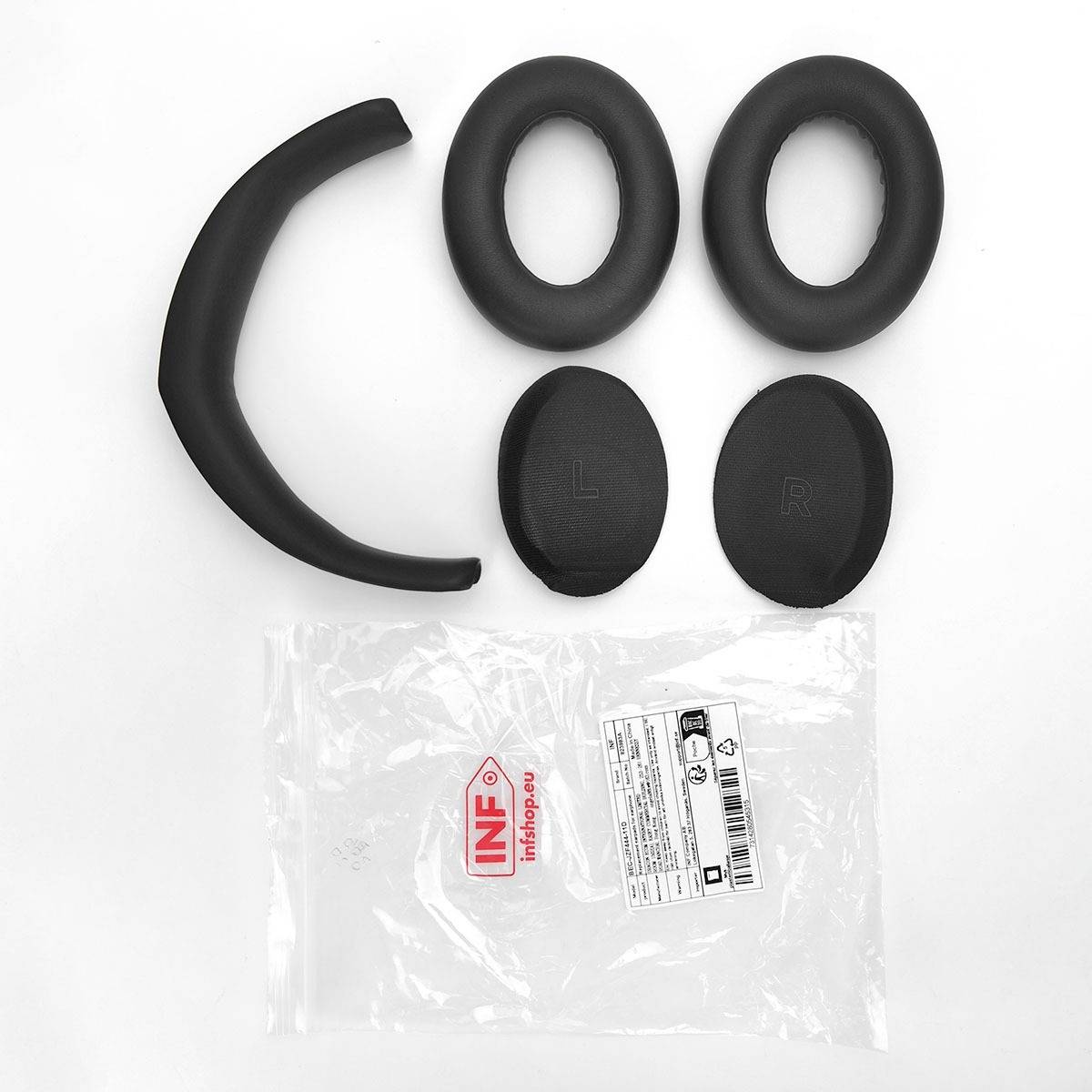 Ohrpolster und Kopfbügelkissen für Bose QC Ultra Black