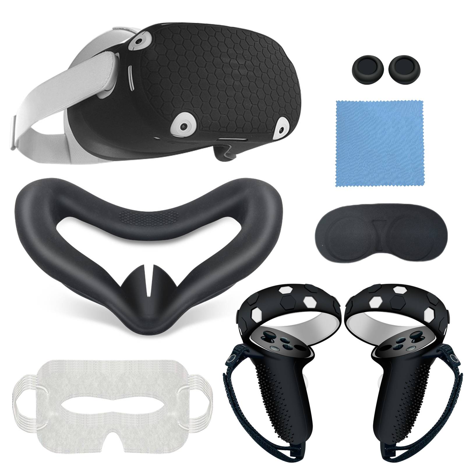 Zubehör und Schutz für Oculus Quest 2 und Meta Quest 2 Black