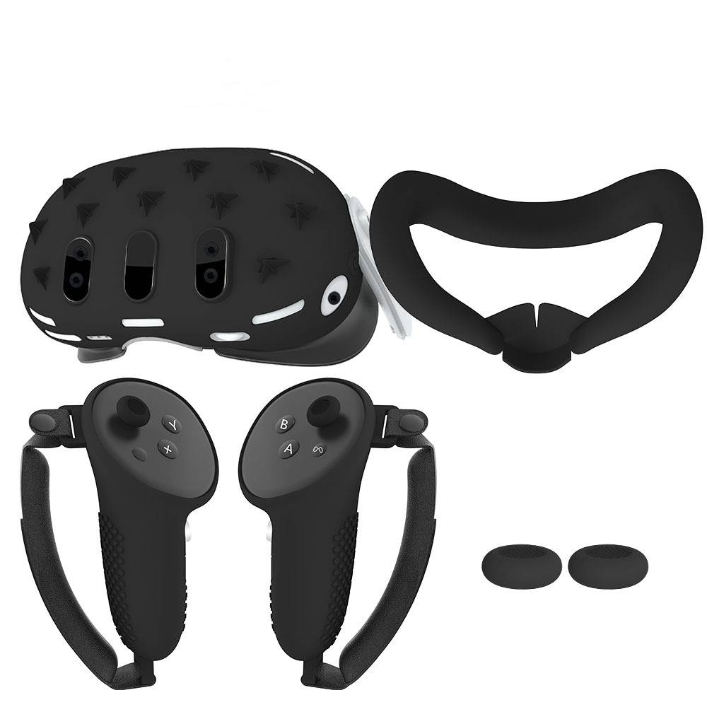 Meta Quest 3 Zubehör, Controller-Griffabdeckung, Gesichtsabdeckung Black