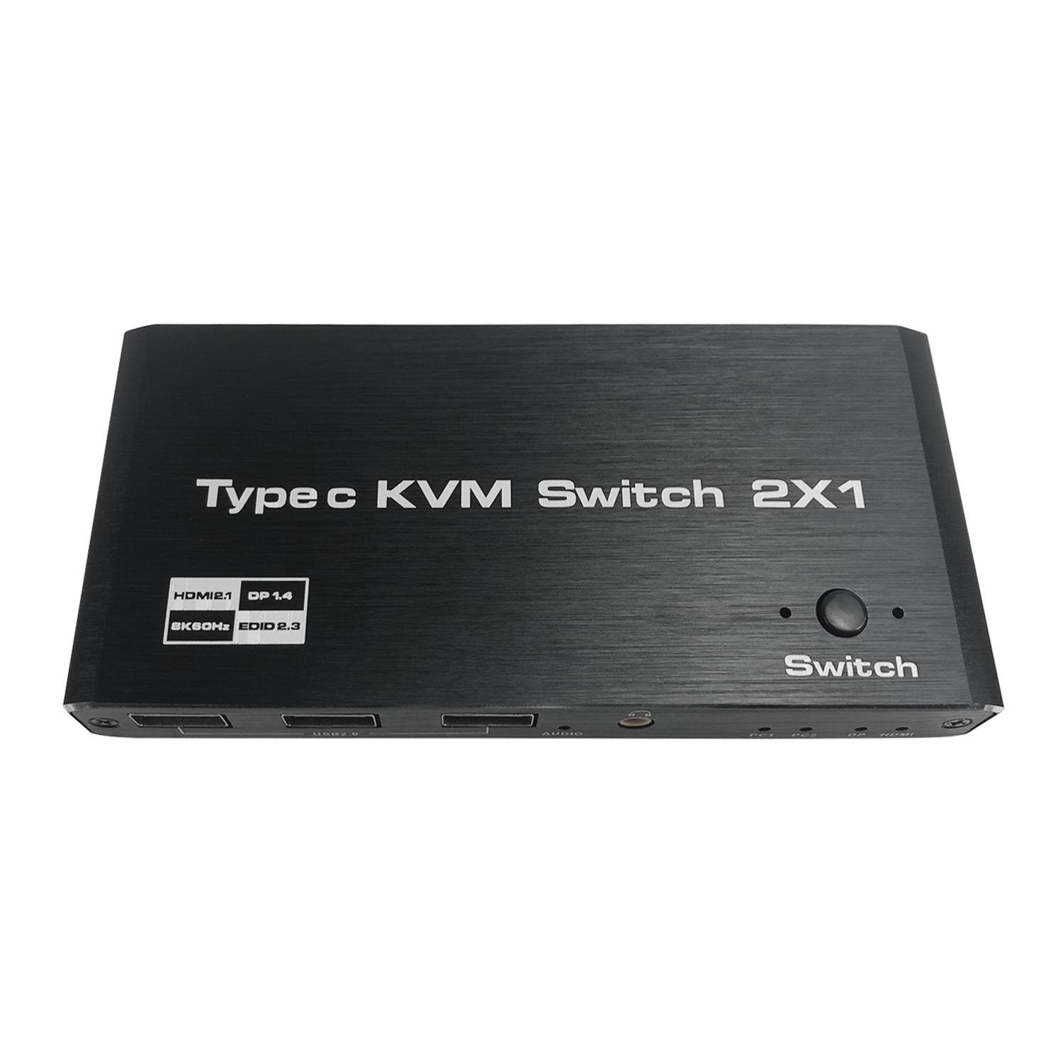 2 Eingänge, 1 Ausgang, USB-C-KVM-Switch, 8K bei 60 Hz, 4K bei 120 Hz, 2-Port-USB-C-Switch