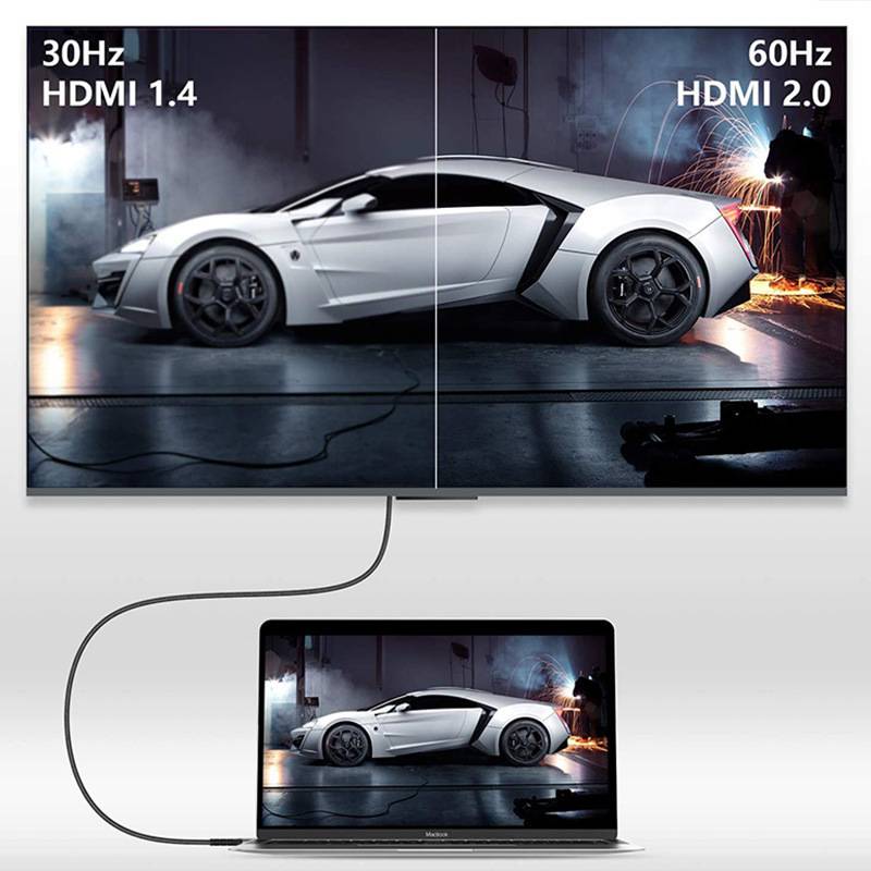 4K 60Hz Adapterkabel USB C auf HDMI Kabelkonverter Black 200 x 0.93 cm 2