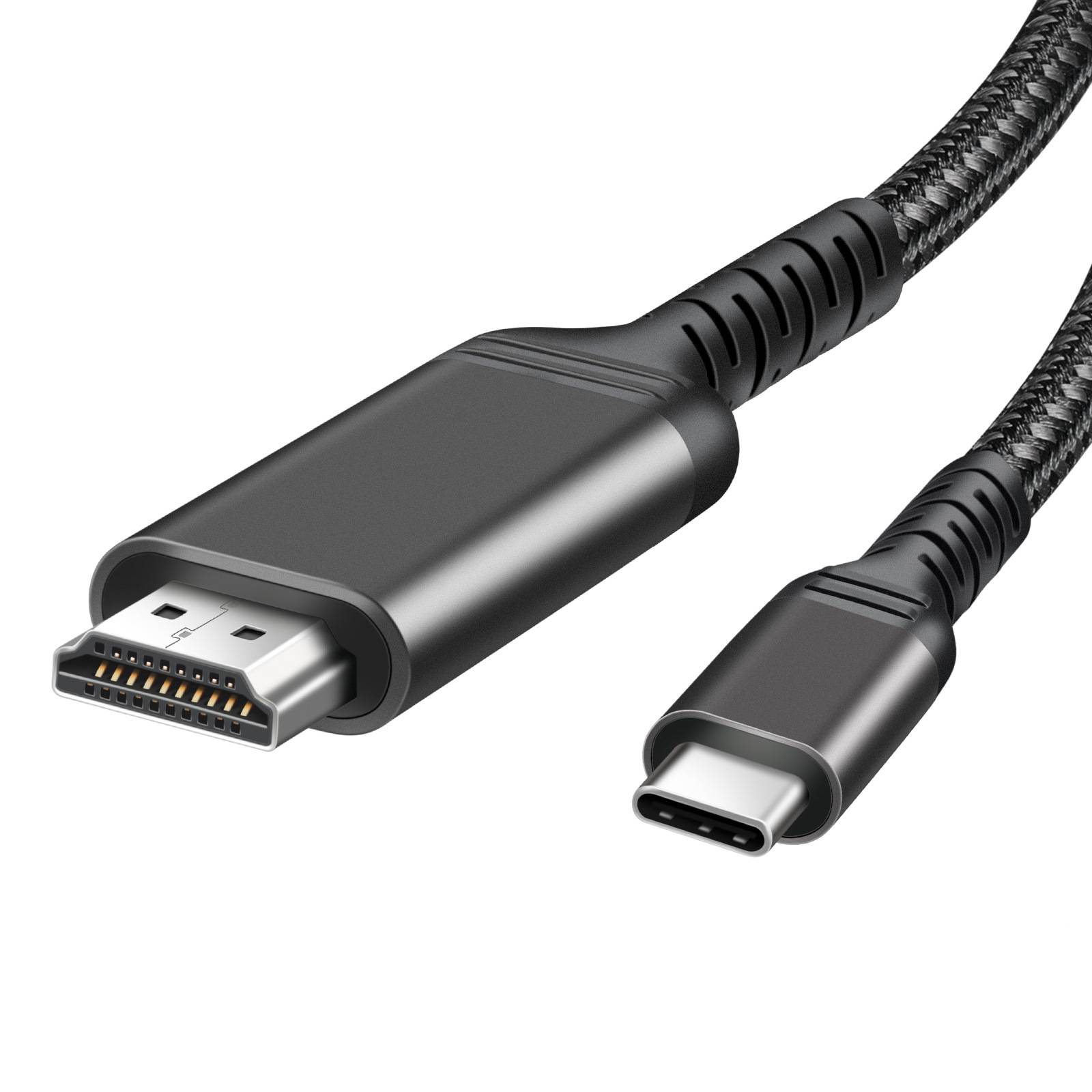 4K 60Hz Adapterkabel USB C auf HDMI Kabelkonverter Black 200 x 0.93 cm 2