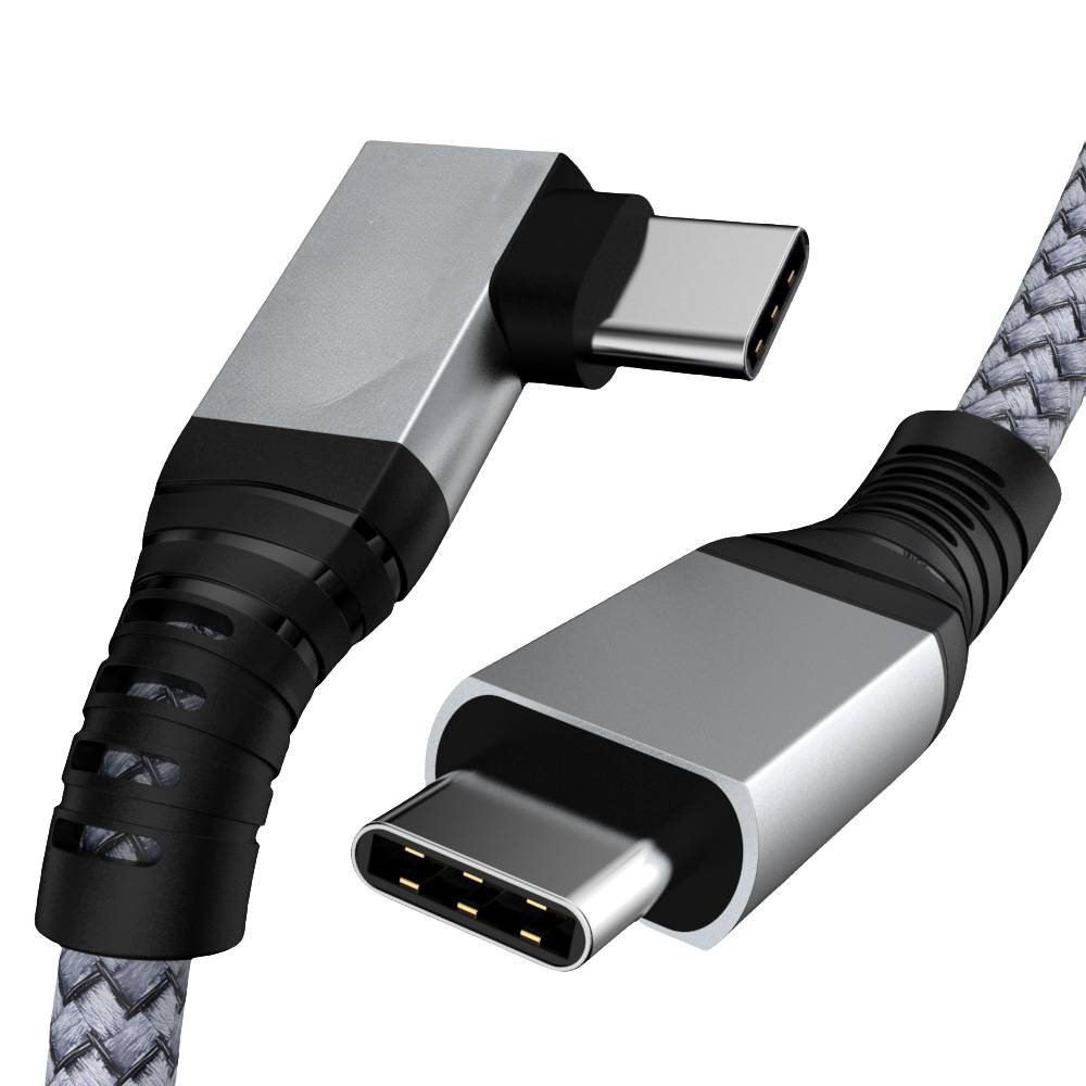 240 W, 90°-Winkelstecker, USB 3.2 Gen 2-Kabel, USB-C-Stecker, 20 Gbit/s MultiColor 2 m