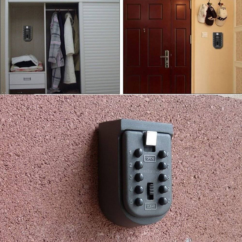 Wasserdichter Schließkasten zur Schlüsselaufbewahrung Black