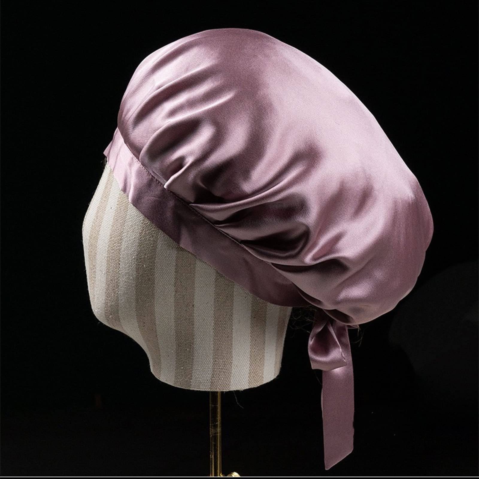 Schlafmütze / Nachtmütze aus seide Pink