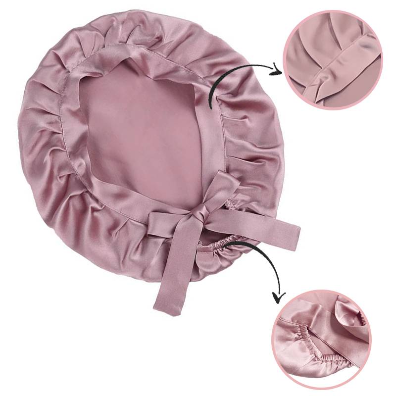 Schlafmütze / Nachtmütze aus seide Pink