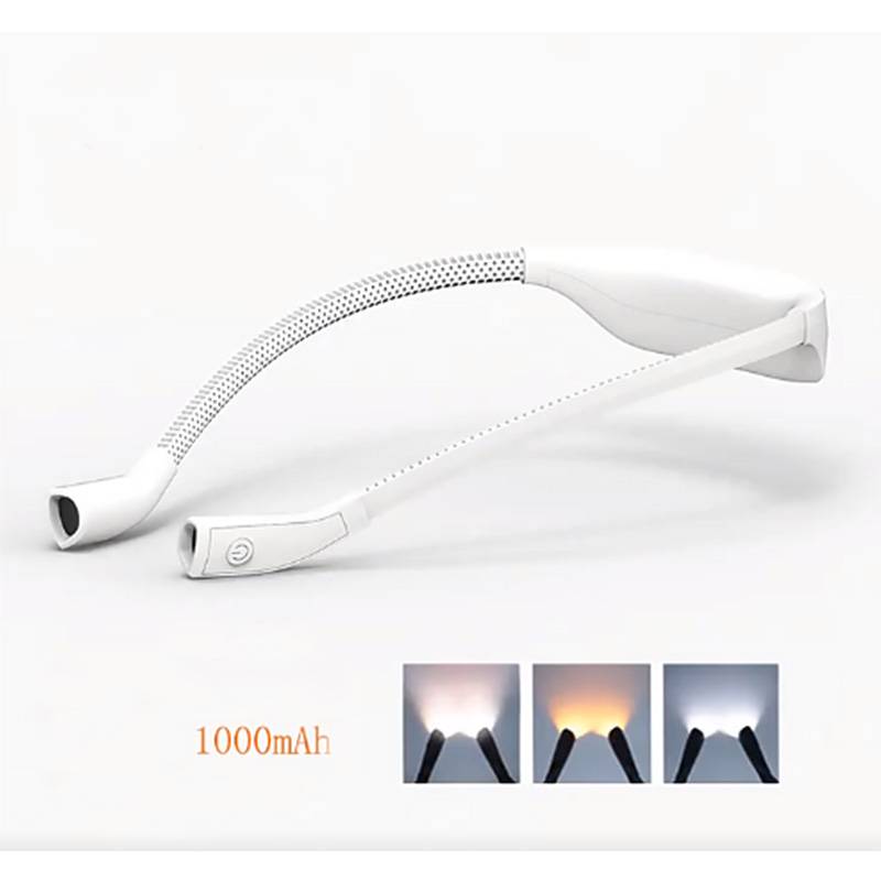 Nackenlicht, 360 Grad verstellbar, Augenschutz, Lesen, Outdoor, Nachtlaufen White