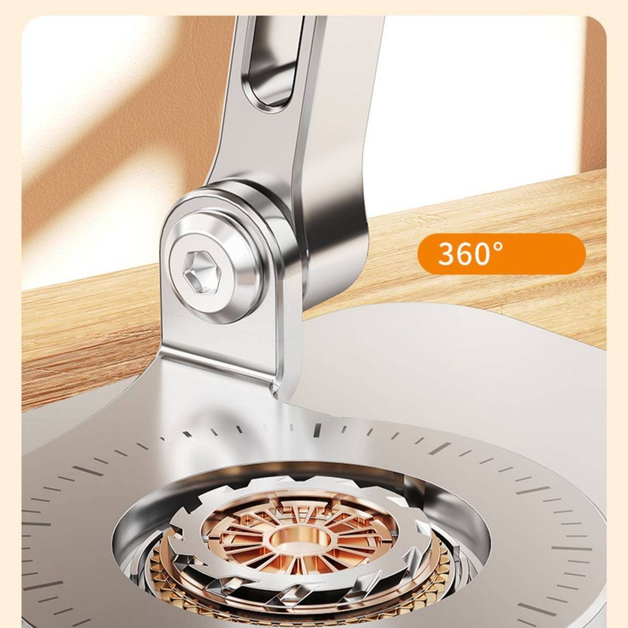 Tragbarer und um 360 Grad drehbarer Tablet-Ständer Silver