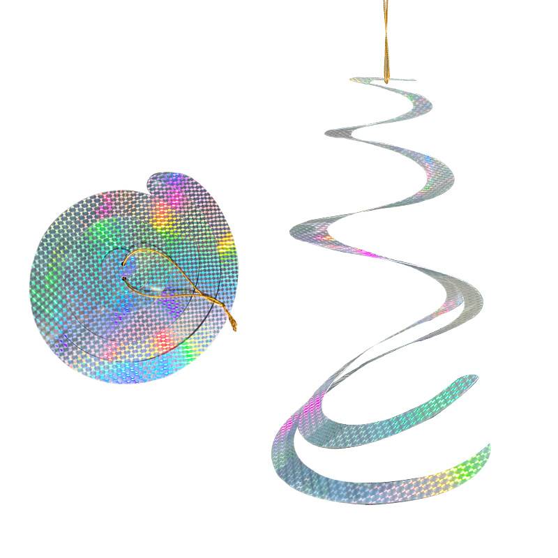 Vogelscheuchen - Reflektierende Spiralen Silver