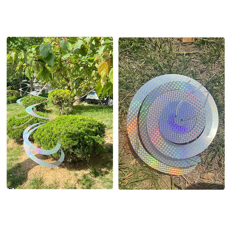 Vogelscheuchen - Reflektierende Spiralen Silver