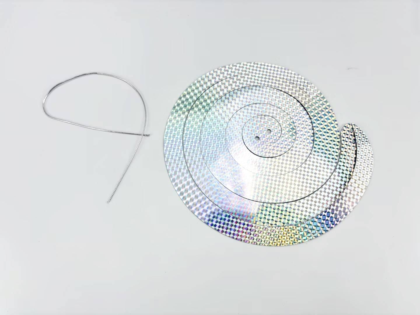 Vogelscheuchen - Reflektierende Spiralen Silver