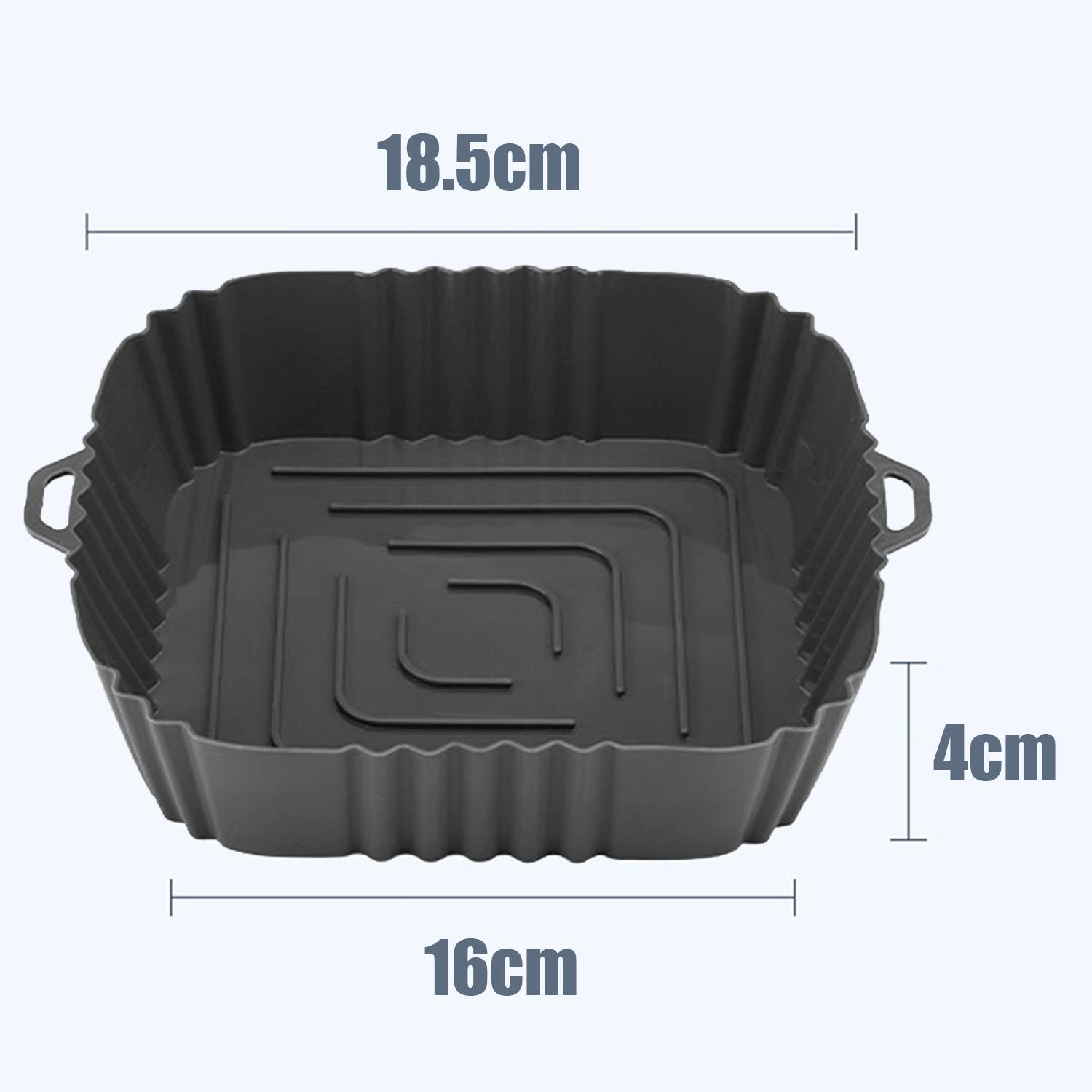 Airfryer Silikonschüssel für Fritteuse 16 cm Grey