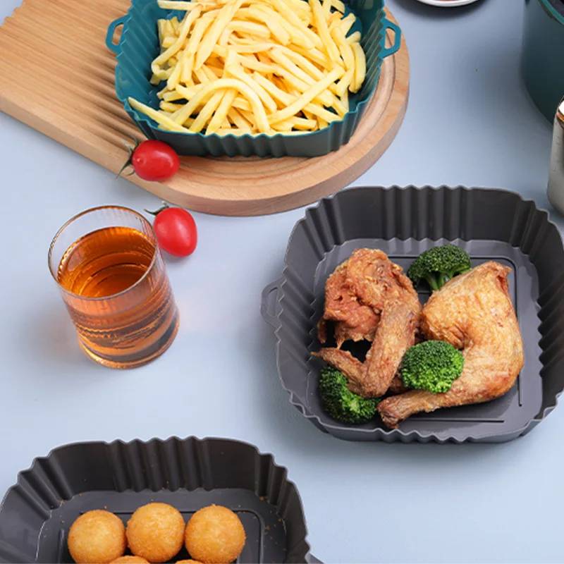 Airfryer Silikonschüssel für Fritteuse 16 cm Grey