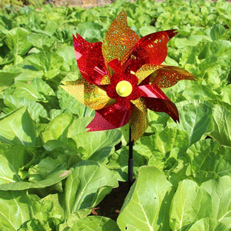 Achteckige Laser-Windmühle zur Vogelabwehr