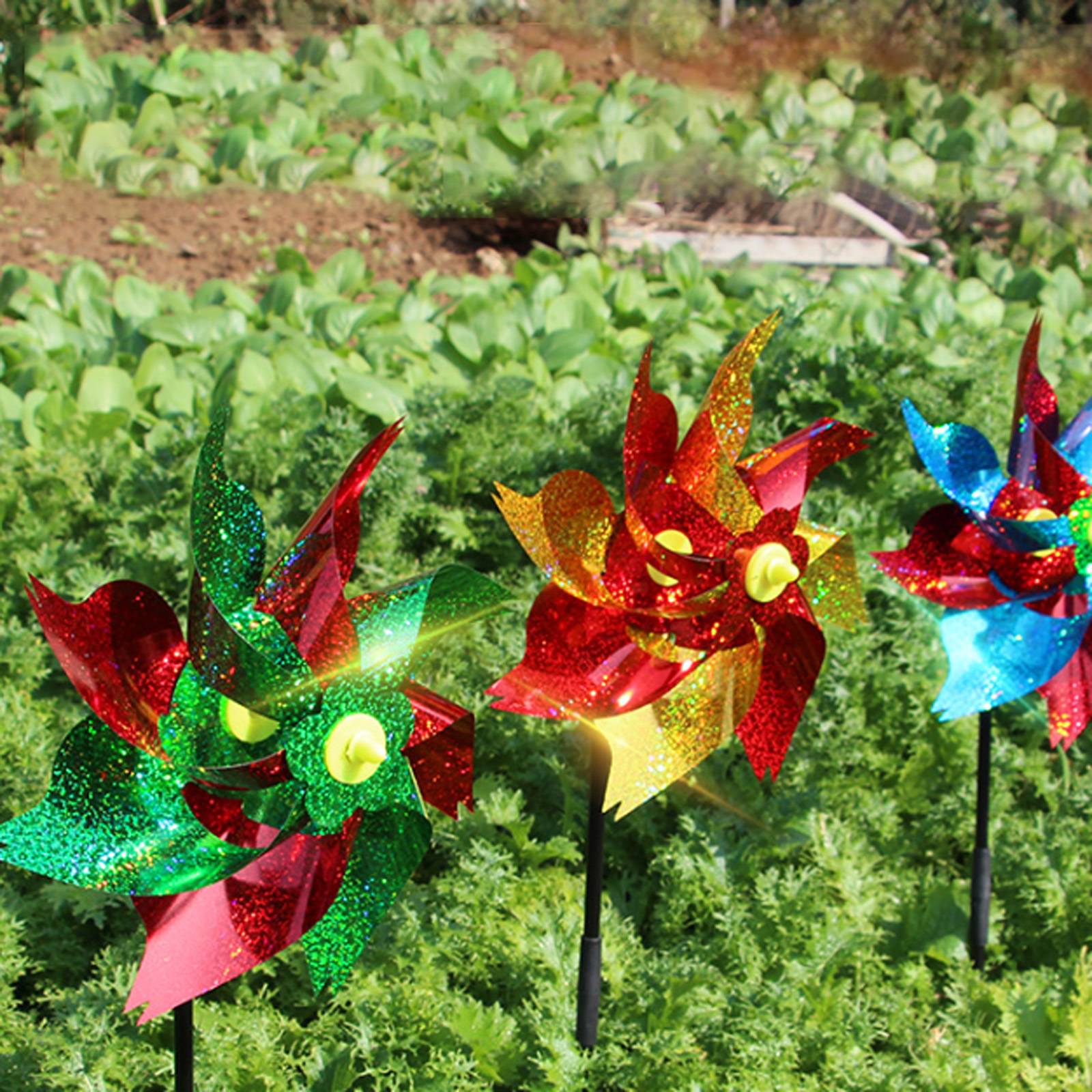 Achteckige Laser-Windmühle zur Vogelabwehr